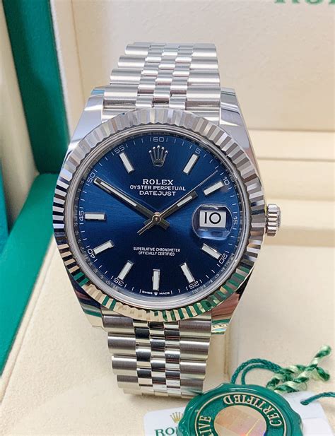 rolex datejust blue dial 36mm price|2021 rolex datejust 41 mm.